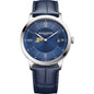 Purdue Men's Baume et Mercier 40mm Classima Quartz Watch with Blue Dial & Dark Blue Leather Strap Shot #2