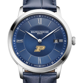 Purdue Men's Baume et Mercier 40mm Classima Quartz Watch with Blue Dial & Dark Blue Leather Strap Shot #1