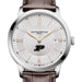 Purdue Men's Baume et Mercier 40mm Classima Quartz Watch with Silver Dial & Dark Brown Leather Strap