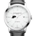 Purdue Men's Baume et Mercier 42mm Classima Automatic Watch with White Dial & Black Leather Strap