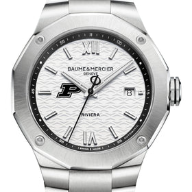 Purdue Men's Baume et Mercier 42mm Riviera Watch with White Dial & Bracelet Shot #1