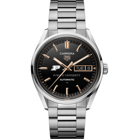 Purdue Men's TAG Heuer Carrera Day-Date with Black Dial Shot #2