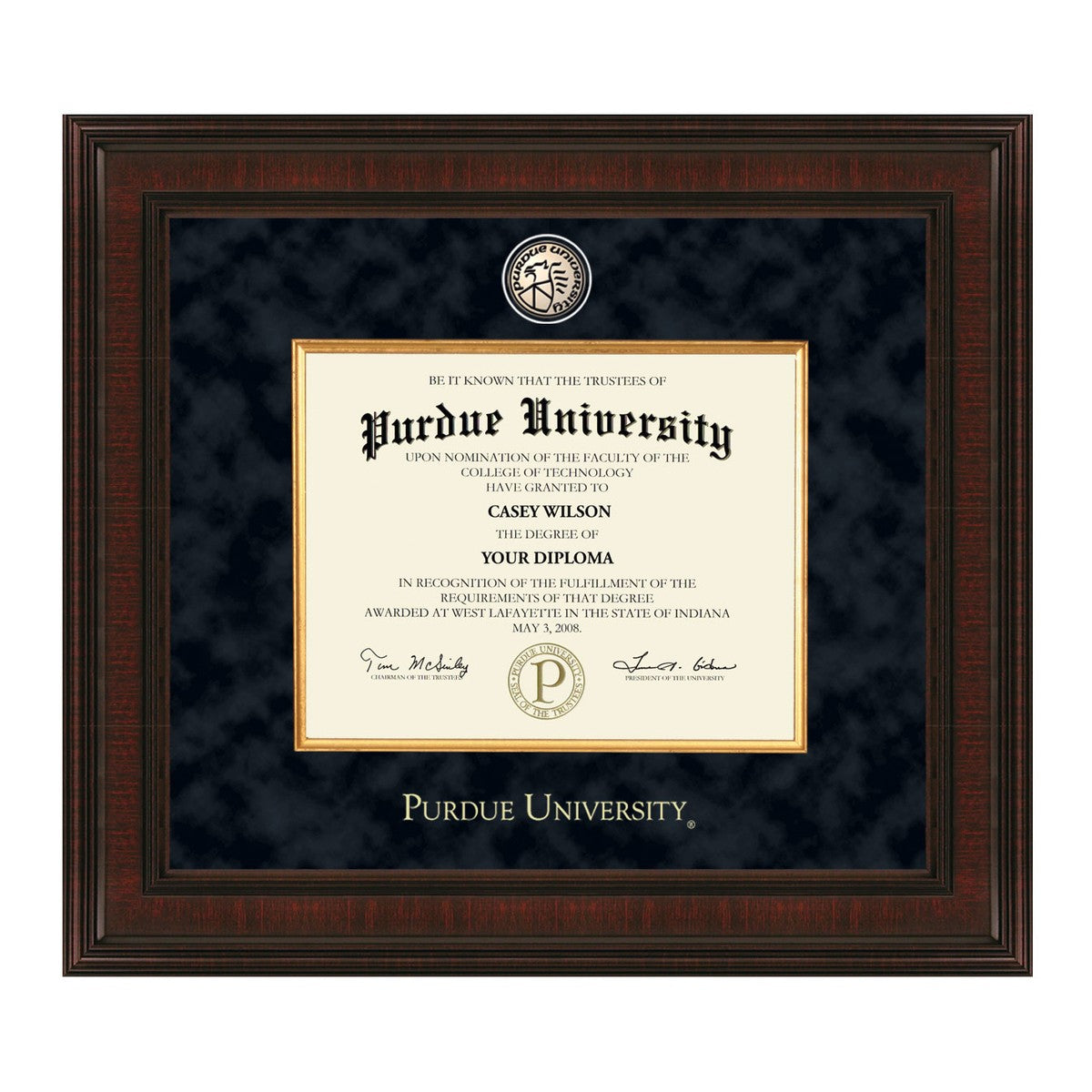 Purdue University Bachelors Diploma Frame - Excelsior | M.LaHart & Co.