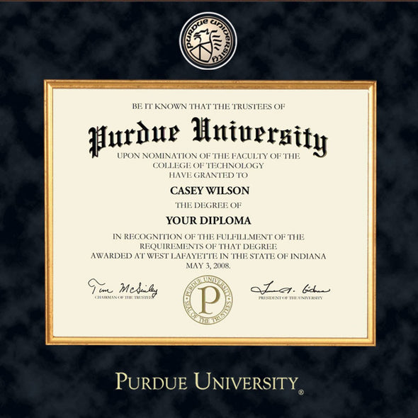 Purdue University Bachelors Diploma Frame - Excelsior Shot #2