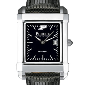 Purdue University Men's Black Quad with Leather Shot #1