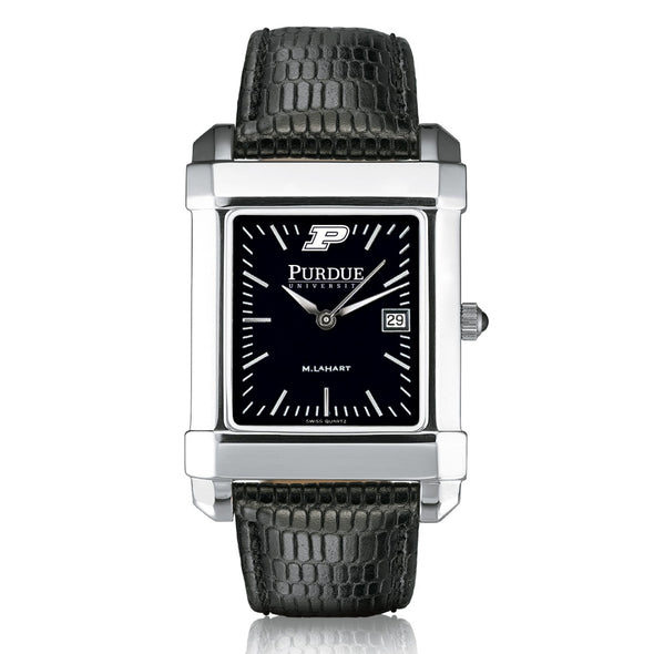 Purdue University Men's Black Quad with Leather Shot #2