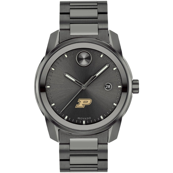 Purdue University Men's Movado BOLD Gunmetal Grey with Date Window Shot #2