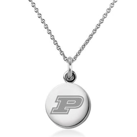 Purdue University Necklace with Charm in Sterling Silver Shot #1