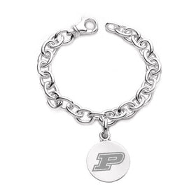 Purdue University Sterling Silver Charm Bracelet Shot #1