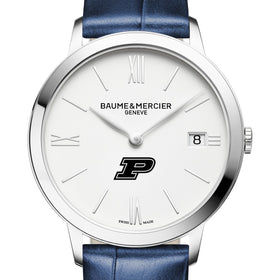 Purdue Women's Baume et Mercier 36.5mm Classima Watch with White Dial & Blue Leather Strap Shot #1