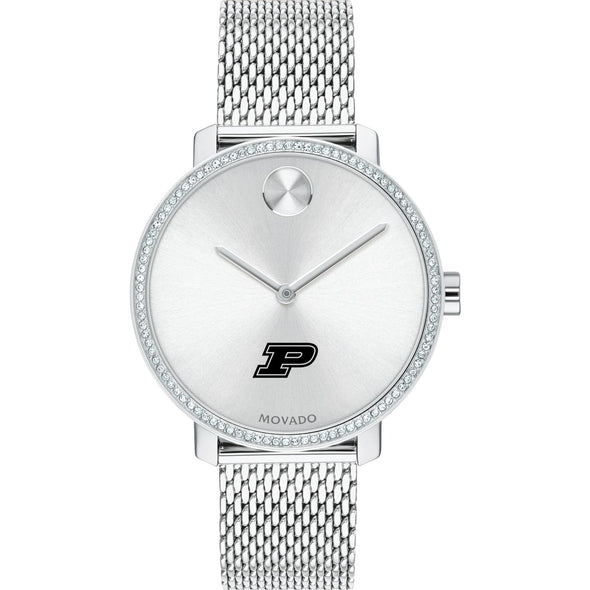 Purdue Women's Movado Bold with Crystal Bezel & Mesh Bracelet Shot #2