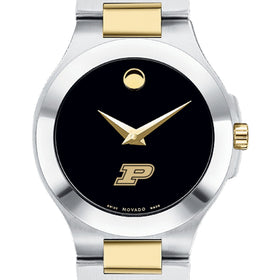 Purdue Women&#39;s Movado Collection Two-Tone Watch with Black Dial Shot #1