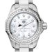 Purdue Women's TAG Heuer Steel Aquaracer with Diamond Dial & Bezel