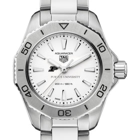 Purdue Women&#39;s TAG Heuer Steel Aquaracer with Silver Dial Shot #1