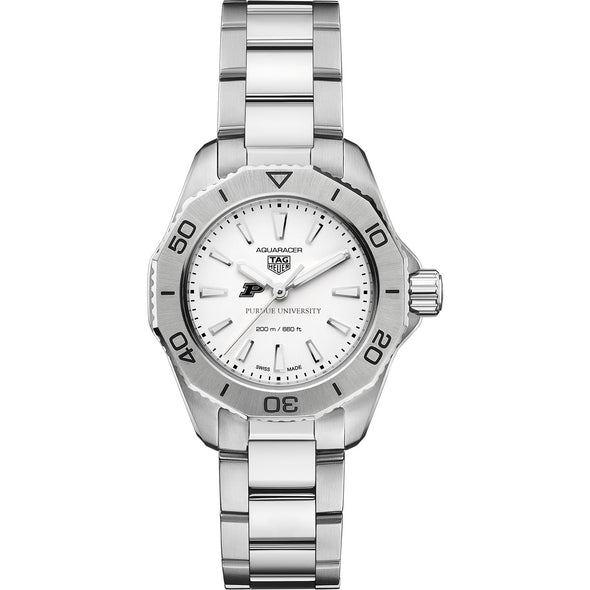 Purdue Women&#39;s TAG Heuer Steel Aquaracer with Silver Dial Shot #2