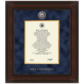 Rice Diploma Frame - Excelsior Shot #1
