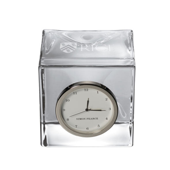 Rice Glass Desk Clock by Simon Pearce Shot #1