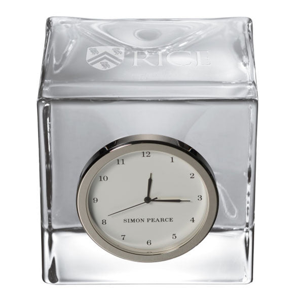 Rice Glass Desk Clock by Simon Pearce Shot #2