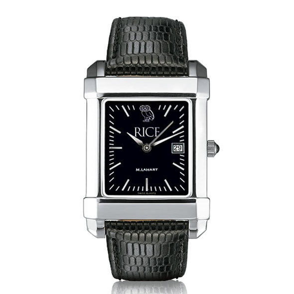 Rice University Men's Black Quad with Leather Shot #2