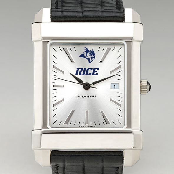 Rice University Men&#39;s Collegiate Watch with Leather Strap Shot #1