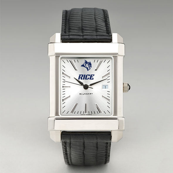 Rice University Men&#39;s Collegiate Watch with Leather Strap Shot #2