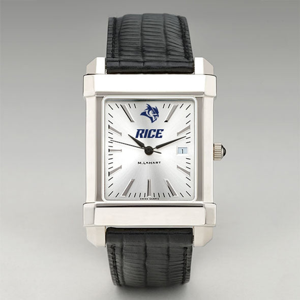 Rice University Men's Collegiate Watch with Leather Strap Shot #2