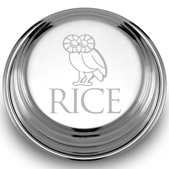 Rice University Pewter Paperweight Shot #2