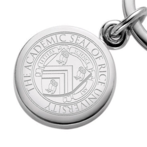 Rice University Sterling Silver Insignia Key Ring Shot #2