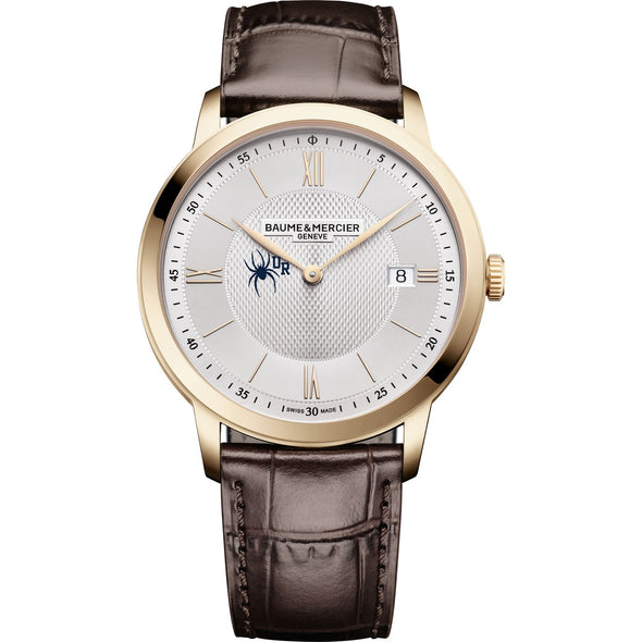 Richmond Men's Baume et Mercier 40mm Gold PVD Classima Watch with Silver Dial & Dark Brown Leather Strap Shot #2