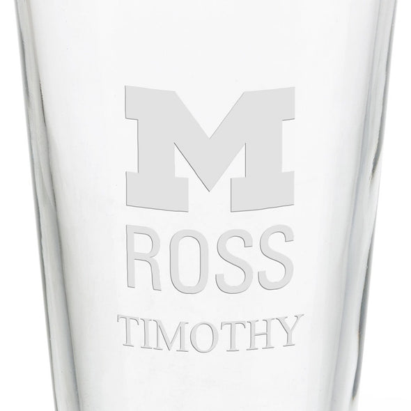 Ross School of Business 16 oz Pint Glass- Set of 2 Shot #3
