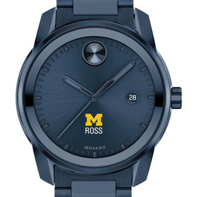 Ross School of Business Men&#39;s Movado BOLD Blue Ion with Date Window Shot #1