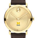 Ross School of Business Men's Movado BOLD Gold with Chocolate Leather Strap