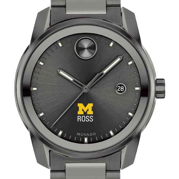 Ross School of Business Men's Movado BOLD Gunmetal Grey with Date Window Shot #1