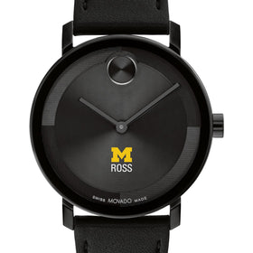 Ross School of Business Men&#39;s Movado BOLD with Black Leather Strap Shot #1