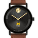 Ross School of Business Men's Movado BOLD with Cognac Leather Strap