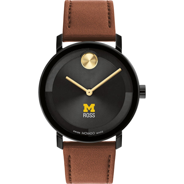Ross School of Business Men&#39;s Movado BOLD with Cognac Leather Strap Shot #2