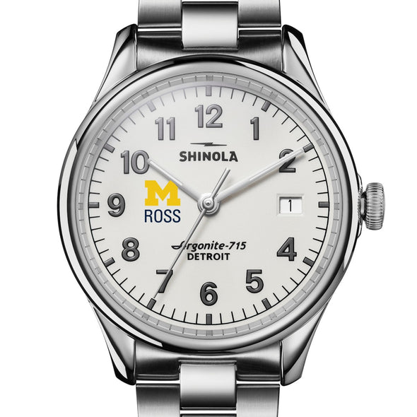 Ross School of Business Shinola Watch, The Vinton 38 mm Alabaster Dial at M.LaHart &amp; Co. Shot #1