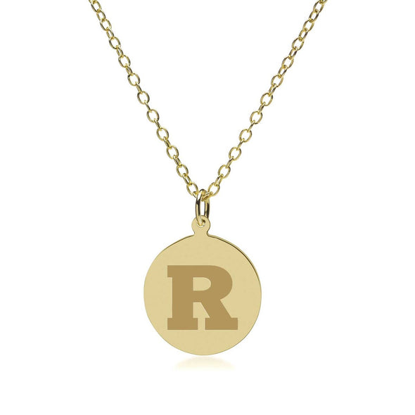 Rutgers 14K Gold Pendant &amp; Chain Shot #2