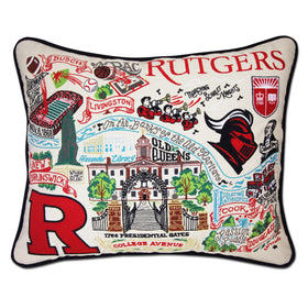 Rutgers Embroidered Pillow Shot #1