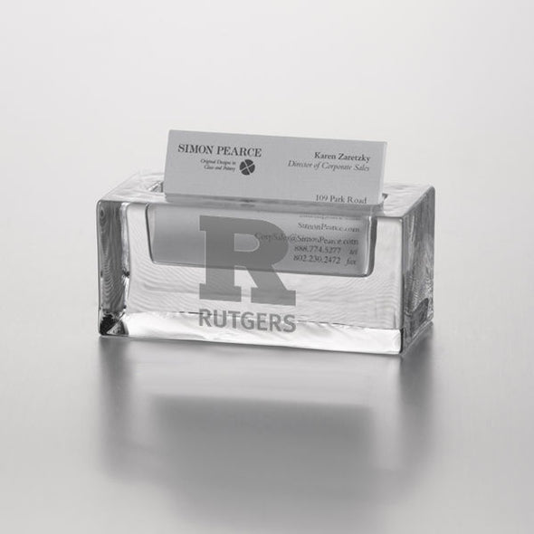 Rutgers Glass Business Cardholder by Simon Pearce Shot #1