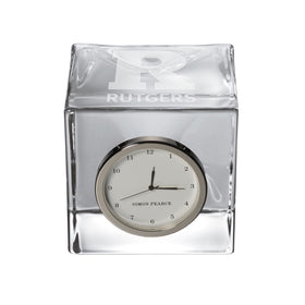 Rutgers Glass Desk Clock by Simon Pearce Shot #1