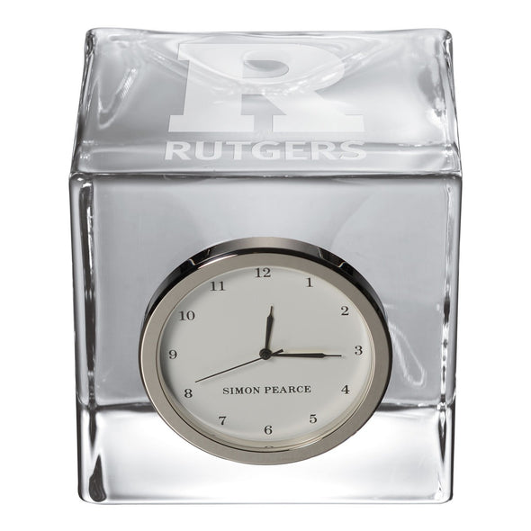 Rutgers Glass Desk Clock by Simon Pearce Shot #2