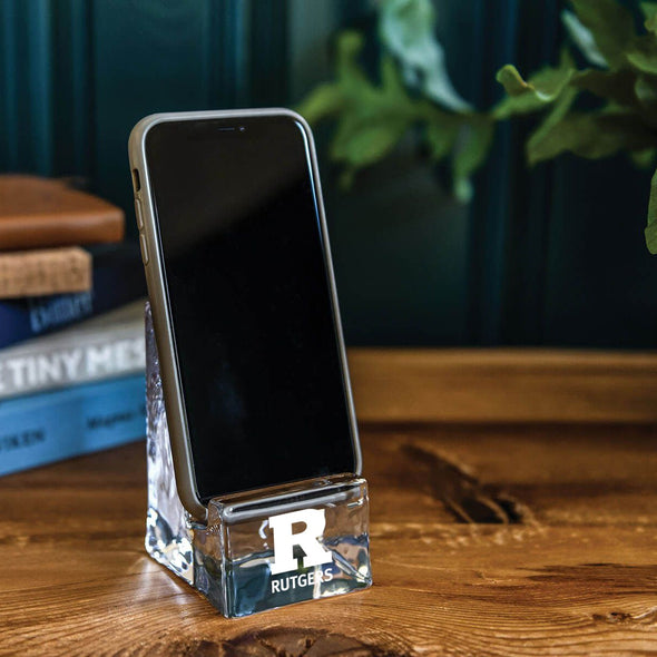 Rutgers Glass Phone Holder by Simon Pearce Shot #3
