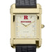 Rutgers Men's Gold Quad with Leather Strap