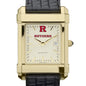 Rutgers Men's Gold Quad with Leather Strap Shot #1