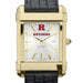 Rutgers Men's Gold Watch with 2-Tone Dial & Leather Strap at M.LaHart & Co.