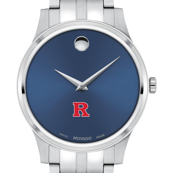 Rutgers Men's Movado Collection Stainless Steel Watch with Blue Dial Shot #1