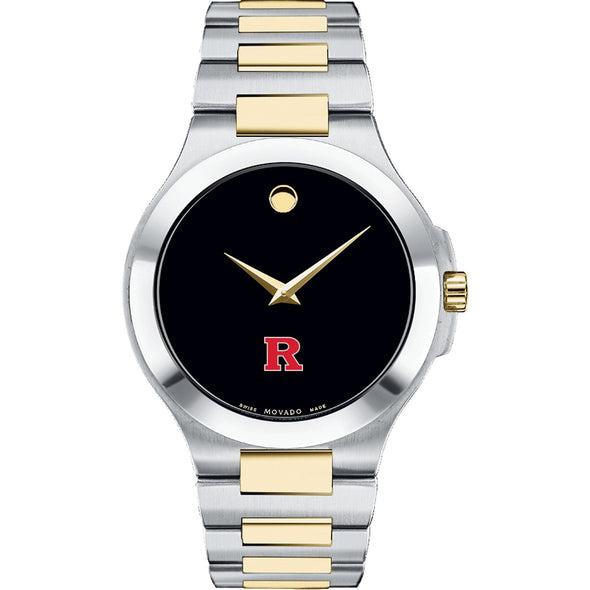 Rutgers Men&#39;s Movado Collection Two-Tone Watch with Black Dial Shot #2