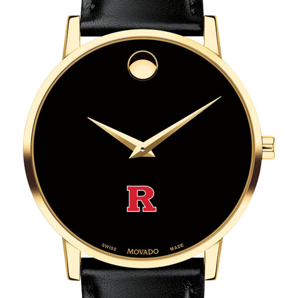 Rutgers Men&#39;s Movado Gold Museum Classic Leather Shot #1