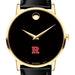 Rutgers Men's Movado Gold Museum Classic Leather
